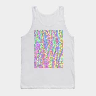 Trippy Retro Geometric - Peace Sign Art Tank Top